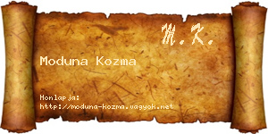 Moduna Kozma névjegykártya